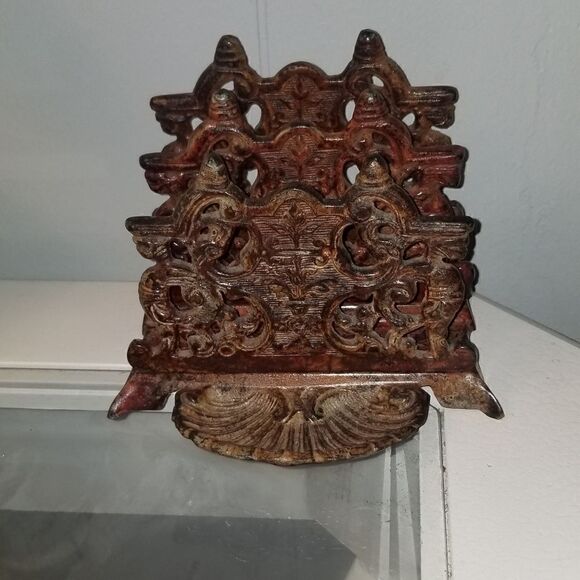 Victorian Brass Letter Holder Old - Picture 1 of 10